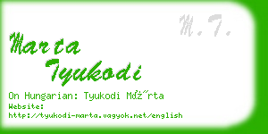 marta tyukodi business card